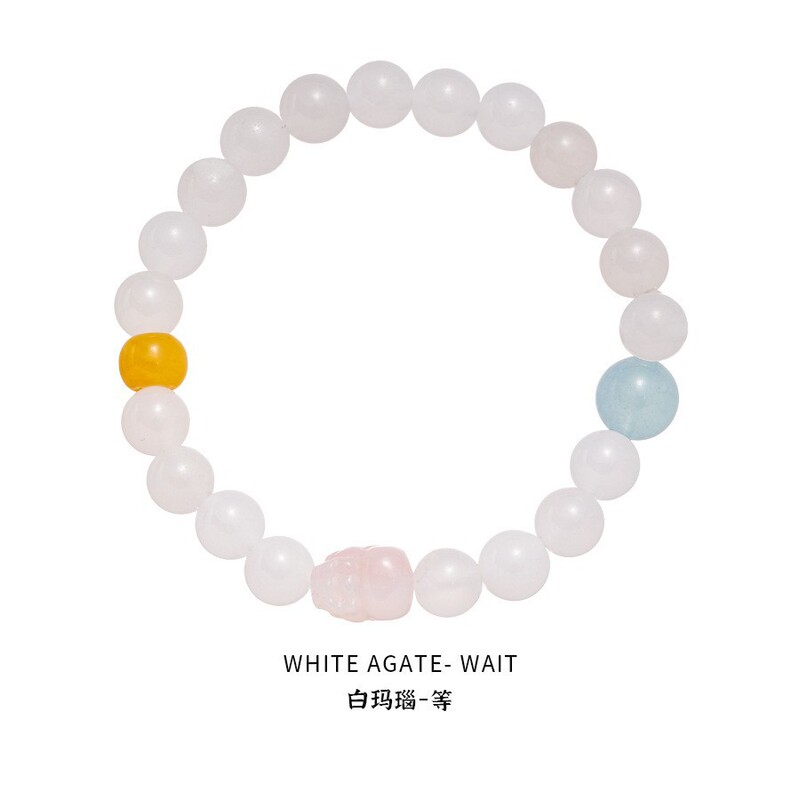 晗珞~优化石方形镂空串珠手链简约宫廷风时尚手链简约百搭手饰女|undefined