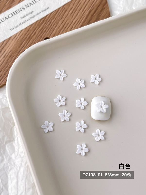 新しいネイルアートジュエリーポイントダイヤモンドソフト彫刻五弁花新鮮なマカロン甘い樹脂アクセサリー diy ネイルアートアクセサリー|undefined