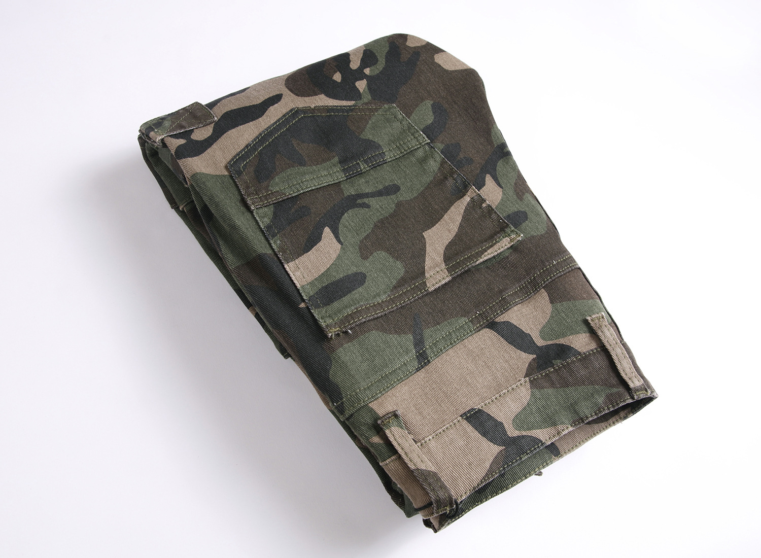 Men's Casual Camouflage Slim-Fit Straight-Leg Cargo Pants With Multiple Pockets (Unisex Slim Straight Style)_mkmklike.com