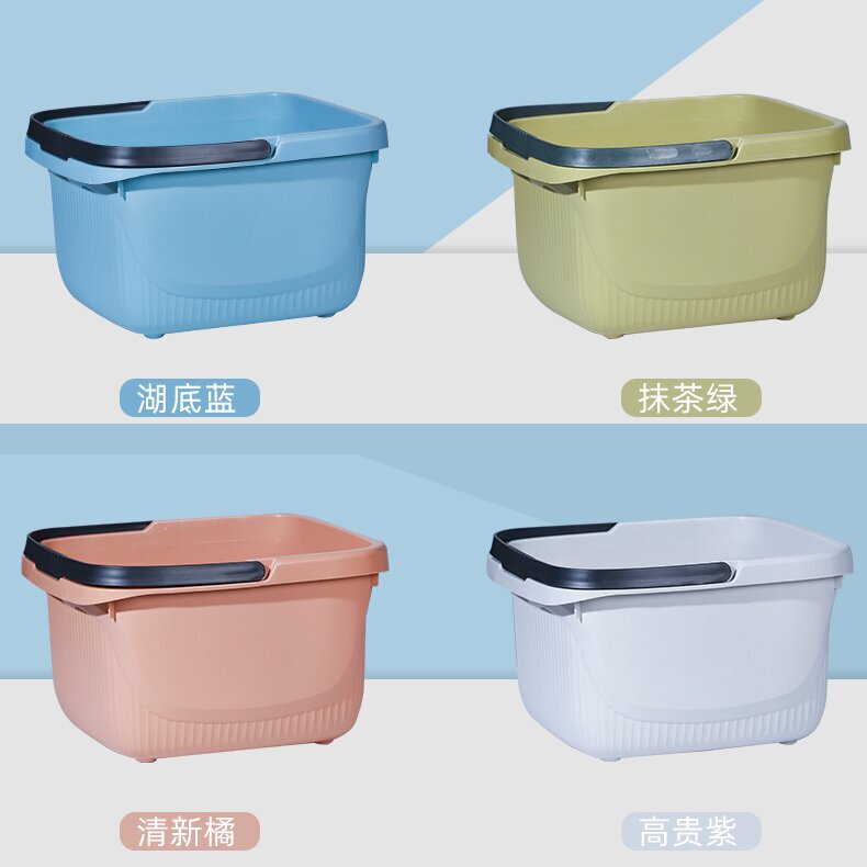 ソース卸売プラスチック足湯バケツ、厚みのある足湯バケツ、印刷可能なロゴ、高さのあるマッサージ足湯バケツ、ポータブル足湯バケツ|undefined