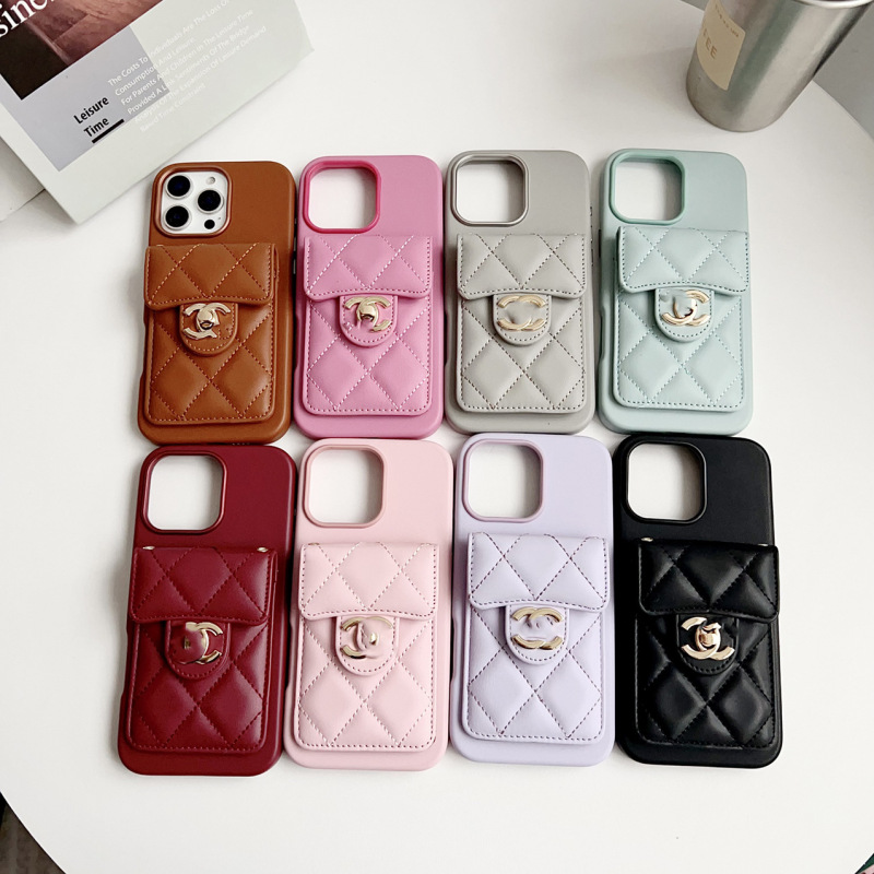 Xiaoxiangfeng カードホルダー メタルバックルレザー iPhone16Promax スタンドカード Apple 15 携帯電話ケースに適しています|undefined