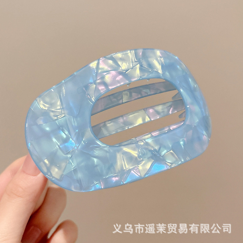 鲍鱼抓夹女圆形扁平后脑勺盘发夹不硌头扎发弧形马尾夹发卡发饰品|undefined