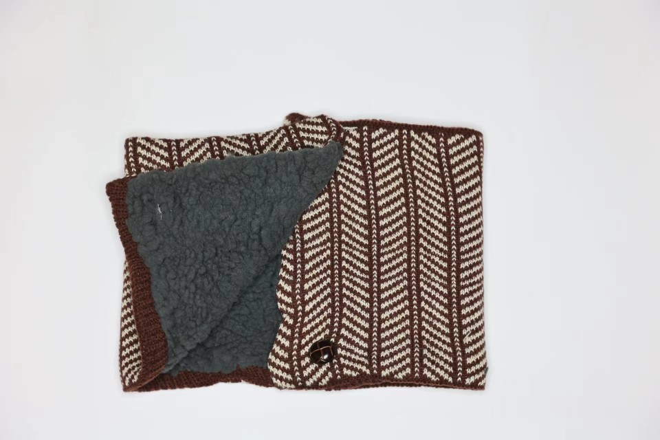 Autumn Plain Women's Warm Brown Solid Gradient Color Winter Printed In Stock Scarf_voghion.com