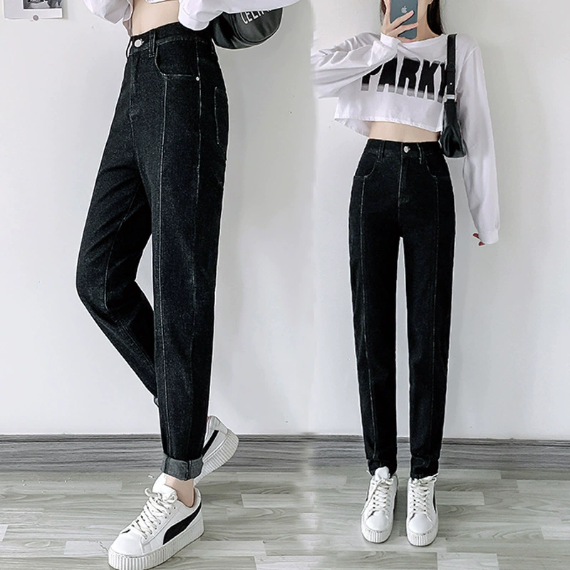 313 Модель 200/300/350 кг очень большие джинсы женские стрейч тонкий Харлан брюки леггинсы