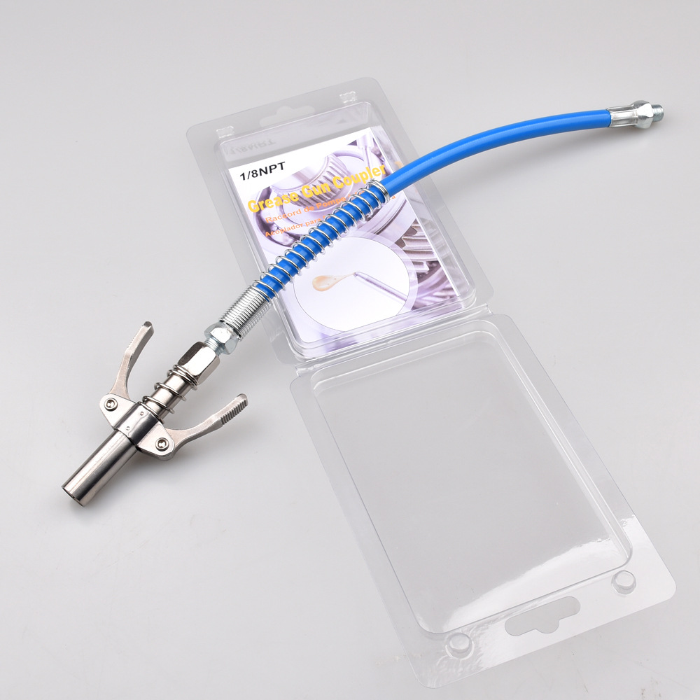 新款跨境实体店货源黄油枪打油嘴头耦合器30cm黄油管套装