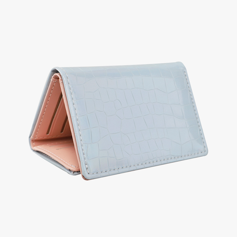 Cartera corta para mujer, estilo coreano, con hebilla triple, tarjetero, monedero todo en uno para estudiantes, nuevo diseño de lentejuelas 2024