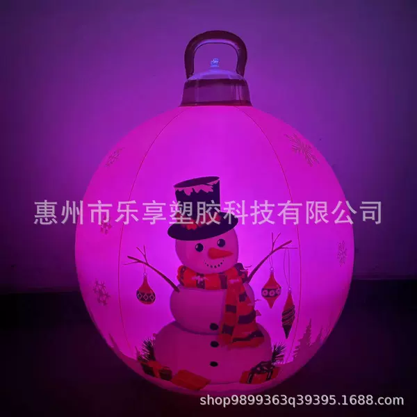Black hat snowman (with lights)