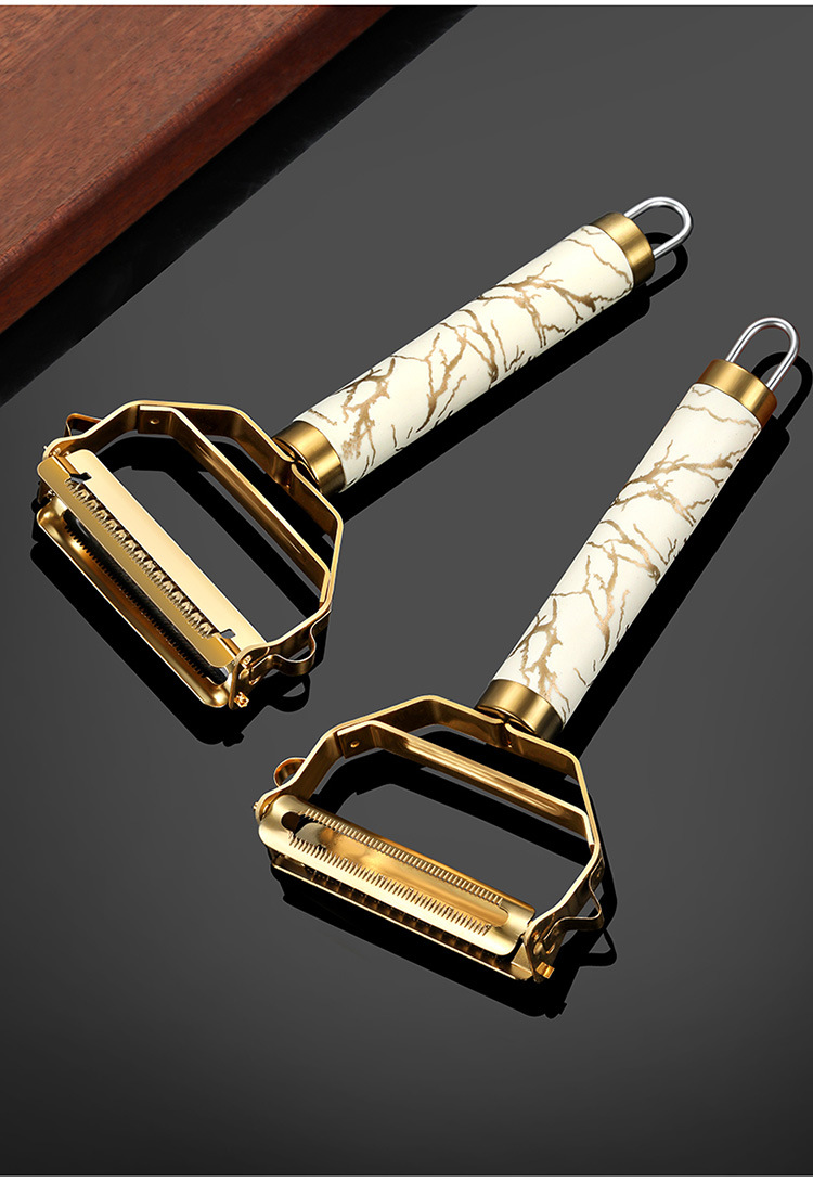 Küchenspälmesser, Edelstahl, 3in1-Reibe