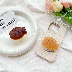 手機氣囊支架純色小魚立體桌面可伸縮支撐ins風磁吸款便攜式隨身