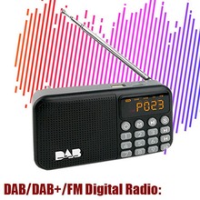 DAB-P8数字便携式蓝牙音箱MP3收音机 带DAB FM单USB TF