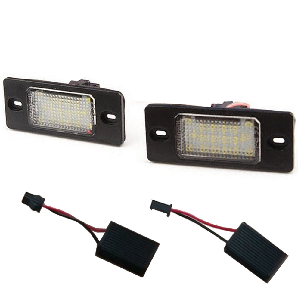 2pcs 18LED License Plate Lights for Volkswagen Golf 5D Tiguan Passat Cayenne 02-10 Year License Plate Lamp