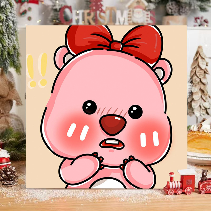 现货批发数字油画diy填色儿童简约手绘涂鸦新中式摆摊丙烯油画|undefined