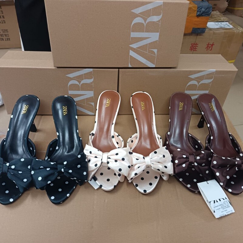 ZA2026 New Silk Satin High-Heeled Slippers with Bow, Stiletto Heel Sandals, Fashionable Versatile Women's Shoes with Thin Heels ZA2026 New Silk Satin High-Heeled Slippers with Bow, Stiletto Heel Sandals, Fashionable Versatile Women's Shoes with Thin Heels