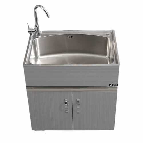 Stainless steel sink cabinet balcony cabinet laundry sink wash basin cabinet floor-standing bathroom cabinet single and double sink laundry cabinet