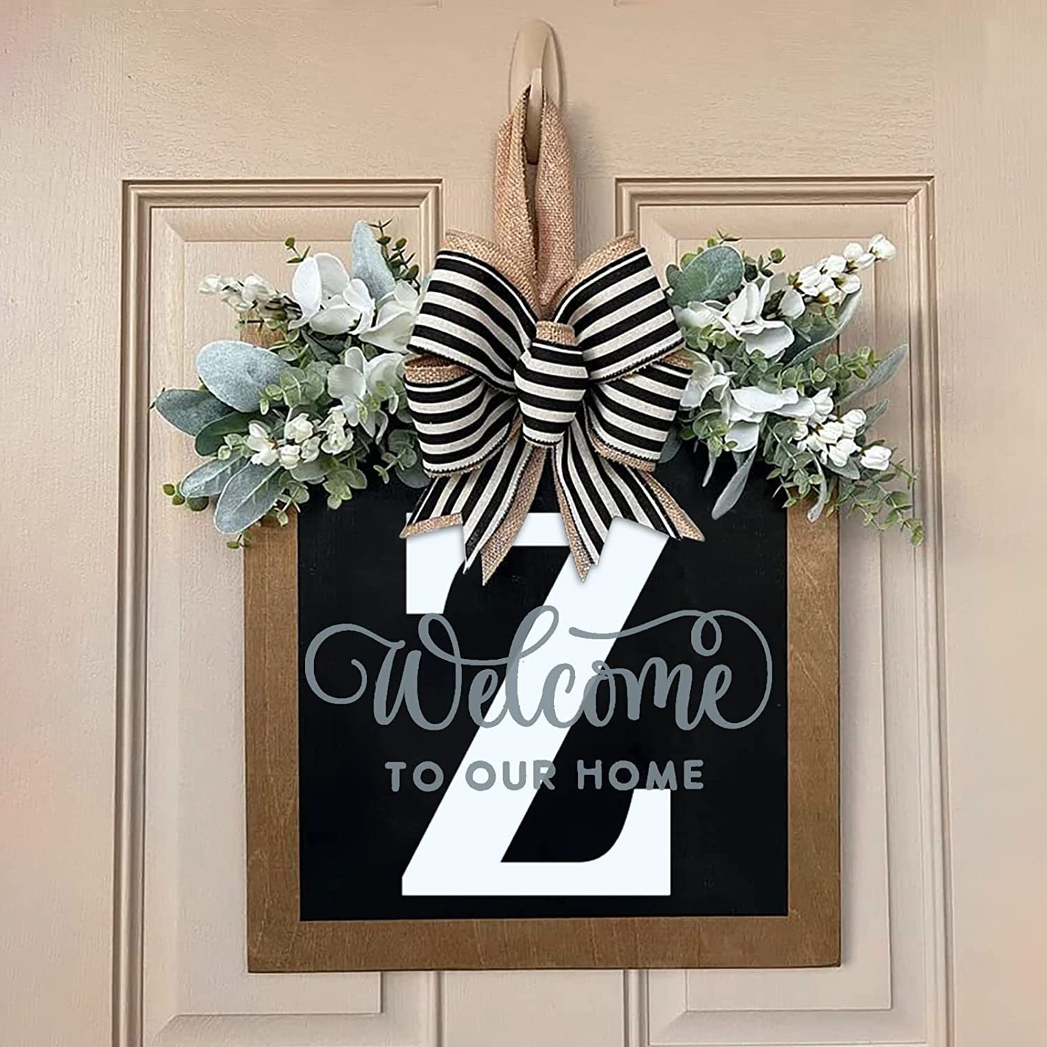 Nuevo producto transfronterizo 26 letras inglesas personalizado puerta de entrada decoración puerta colgante Decoración Accesorios artesanías de madera colgante