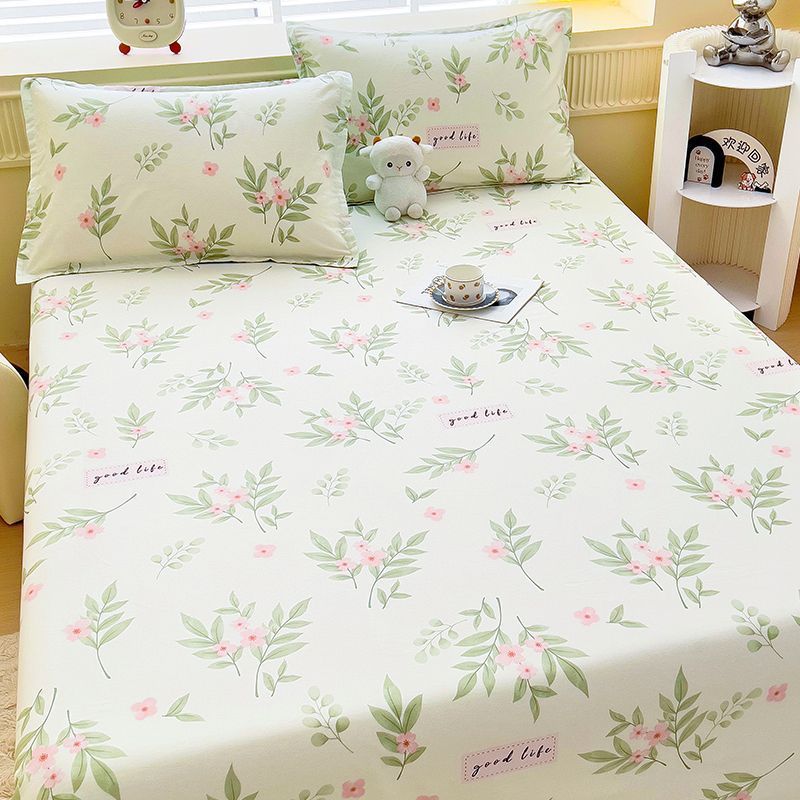 Sábanas de dibujos animados para niños 100% algodón puro, edredón para niños de una sola pieza, funda de almohada de tres piezas, sábana engrosada para el hogar