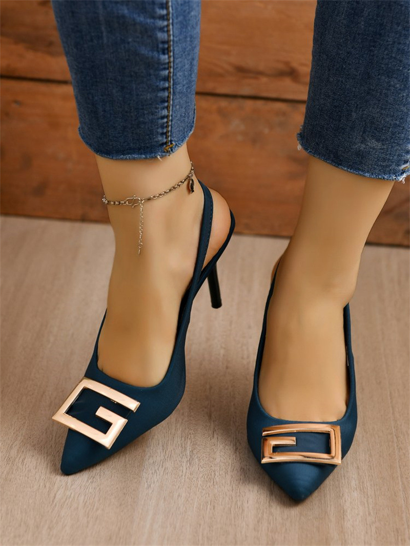 Sandalias de tacón alto Baotou transfronterizas europeas y americanas, nuevas sandalias de mujer con hebilla de metal hueca en la parte posterior y punta puntiaguda, moda al por mayor_voghion.com