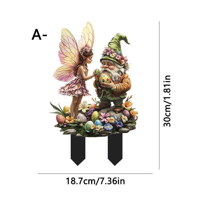 跨境魔法鹿与森林精灵花园桩插牌亚克力庭院地插盆栽装饰场景点缀|undefined