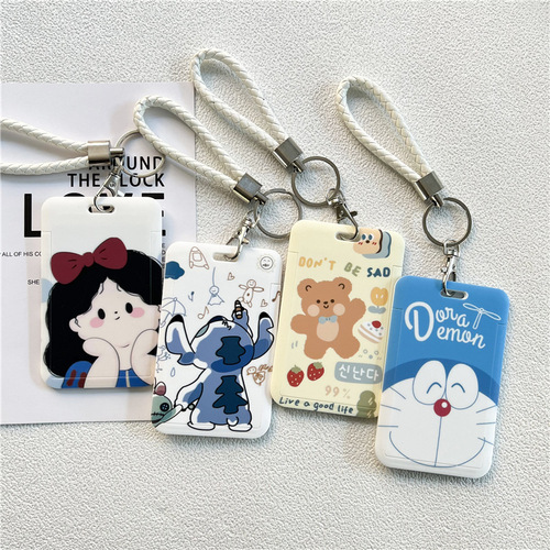 Creative bus card protective cover, student meal card, campus exhibition access control document, brand door card cover, key chain all in one