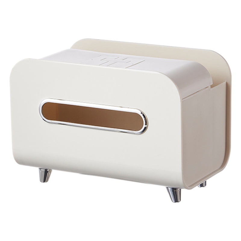 Caja de pañuelos estilo crema Luz de escritorio caja de pañuelos estilo lujo hogar sala de estar mesa de café multifunción control remoto cajón de papel
