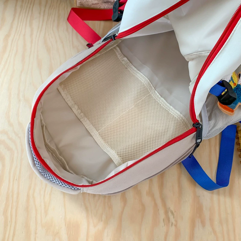 Capacious backpack, retro trend shoulder bag, for students, 2023 collection, American style