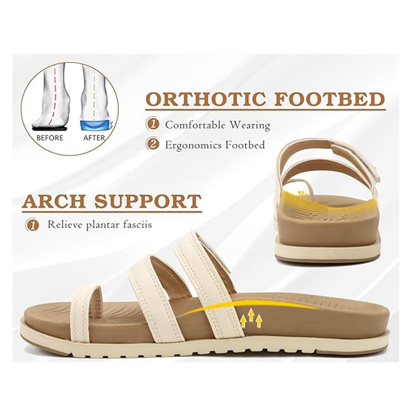 Popular Amazon Cross-Border Foreign Trade Women's Arch Support Lightweight Cushioning Belt Slippers Comfortable Thong Sandals