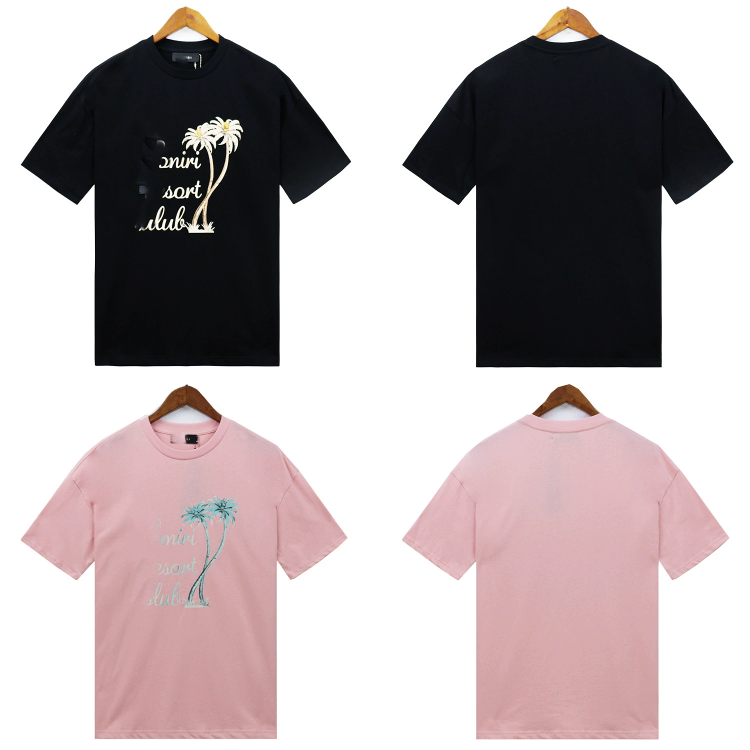 Летняя новая футболка amiri алфавитный дизайн подписи принт для мужчин повседневный дикий округлый воротник свободные тяжелые короткие рукава