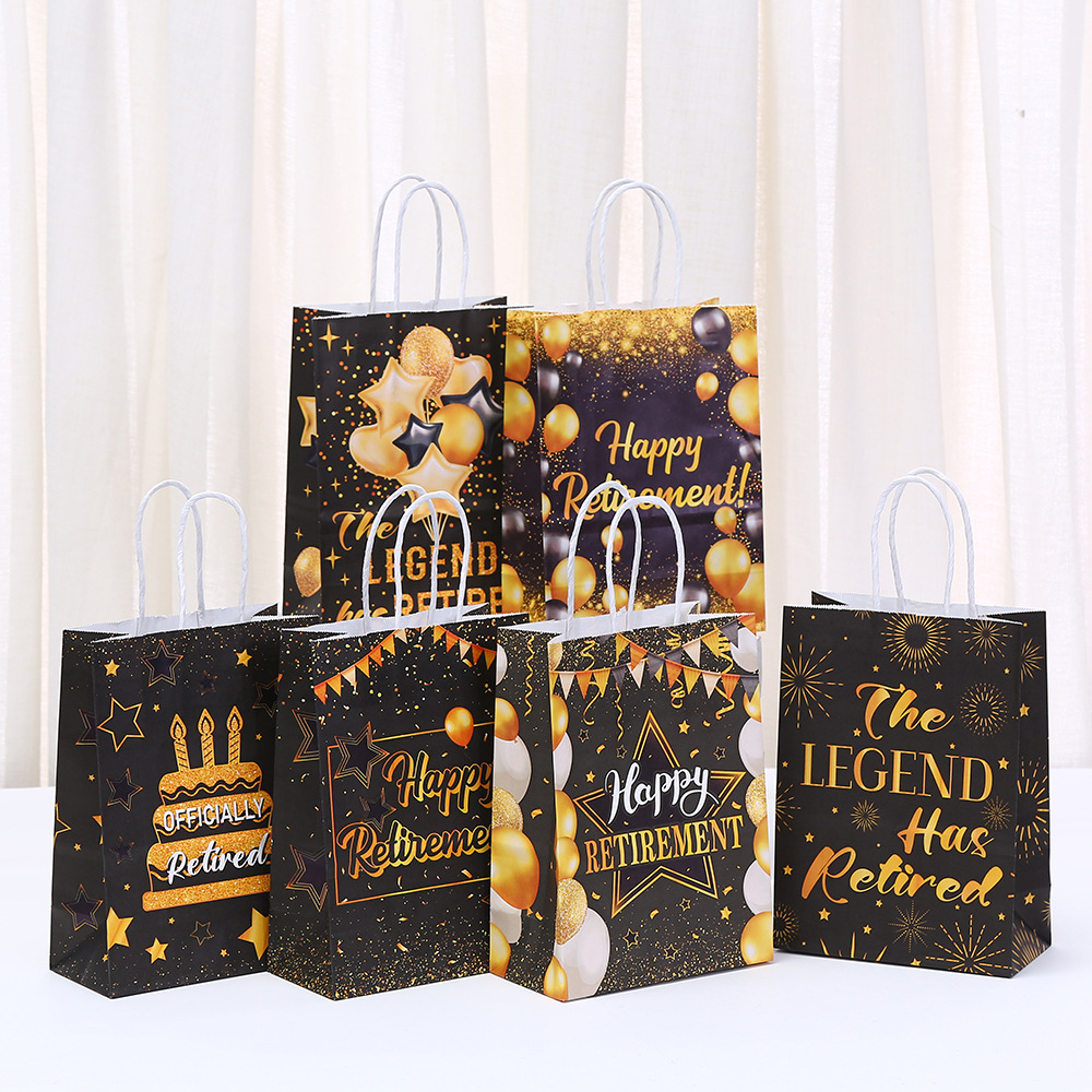 轻奢精美印花礼品袋手提伴手礼包装袋派对聚会糖果牛皮纸袋礼物袋