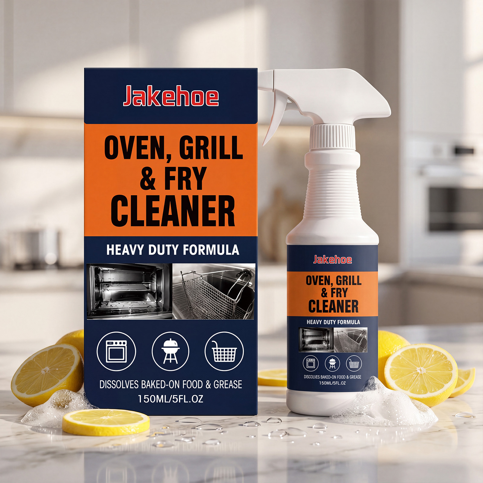 JAKEHOE 烤箱烤架清洁剂 家用厨房炊具温和养护去油污翻新清洁剂