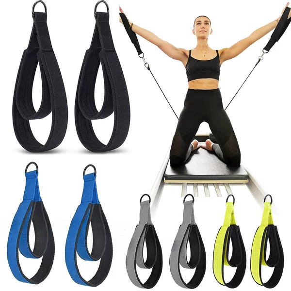 Yoga Double Loop Pilates Circle Foot Strap Ankle Buckle Calf Strap Wrist Strap Pull Strap Shaping Fitness Stretching Yoga