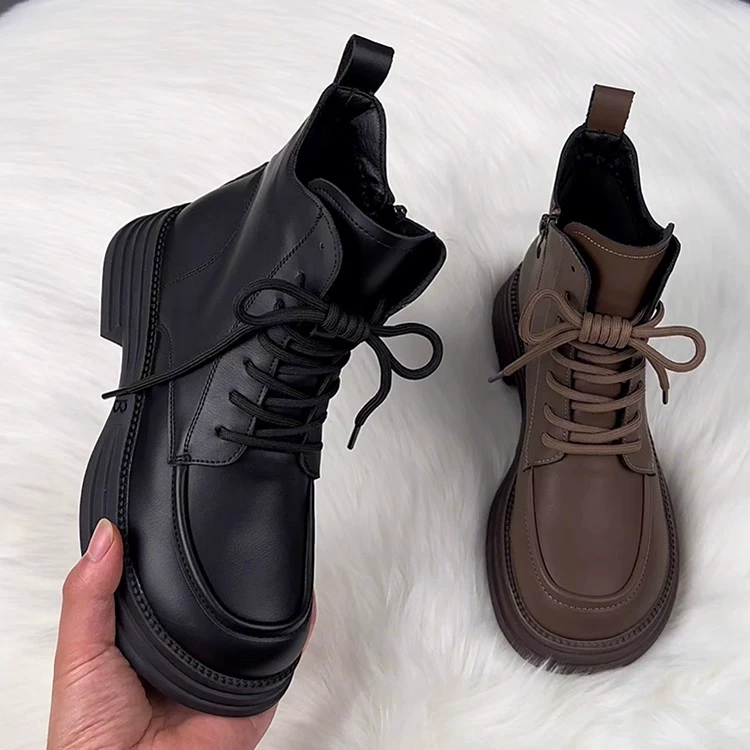 Ботинки Martens демисезонные на низкой платформе, челси‑тип, с опцией флиса