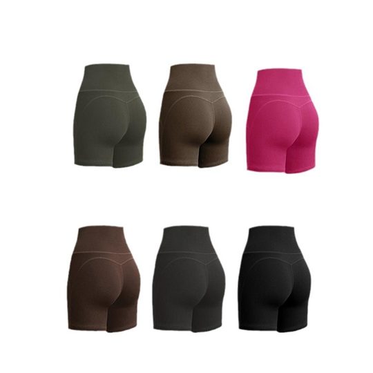 Qie No-Wearing Underwear 7A Antibacterial Yoga Fitness Shorts Women's Five-point Hip Zero Sense Non-pressure Running Four-point Pants