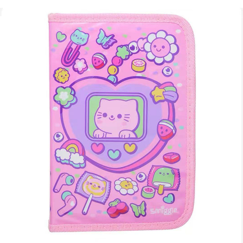 Australia smiggle mochila escolar para estudiantes de primaria y secundaria mochila de dibujos animados collar rosa mochila de gato bolsa de ocio al aire libre