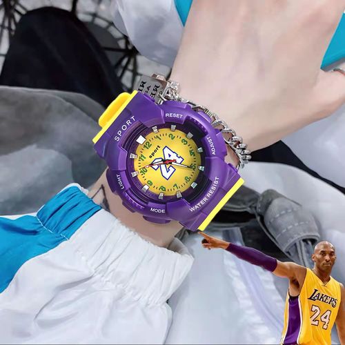 Cool NBA Basketball Kobe James Star Collaboration Middle School Elementary Waterproof Sports Casual Couple Quartz