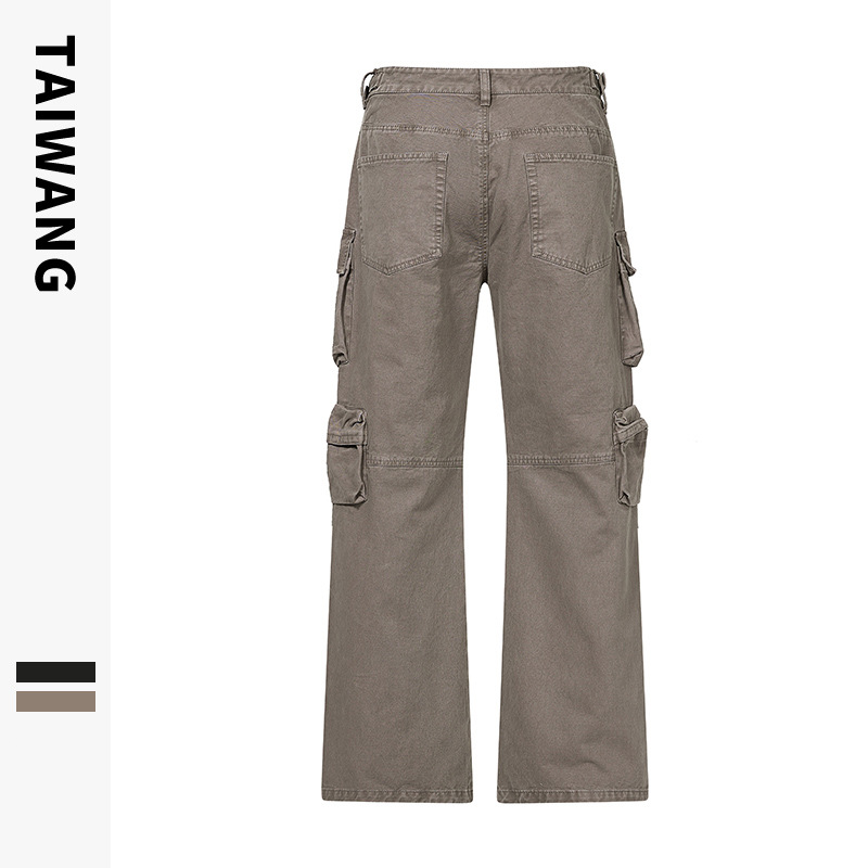 Îmbrăcăminte bărbătească, îmbrăcăminte bărbătească, pantaloni casual la modă, pentru bărbați, toamna și iarna, gata de purtat, pantaloni lejeri cu mai multe buzunare, pantaloni de șters bărbați_voghion.com