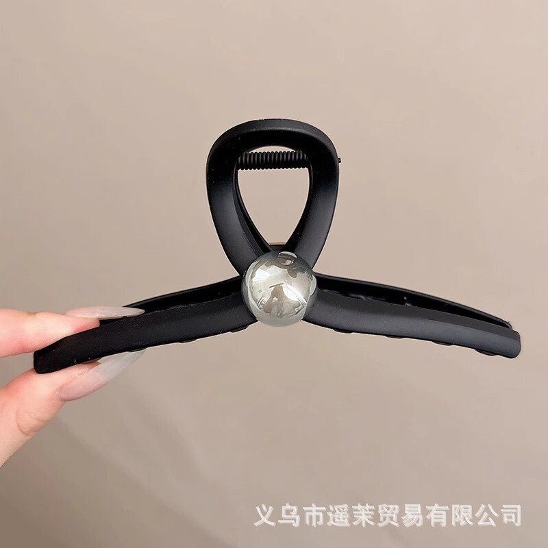 轻奢高端水晶大号抓夹鲨鱼夹女时尚百搭后脑勺盘发夹新款发抓头饰|undefined