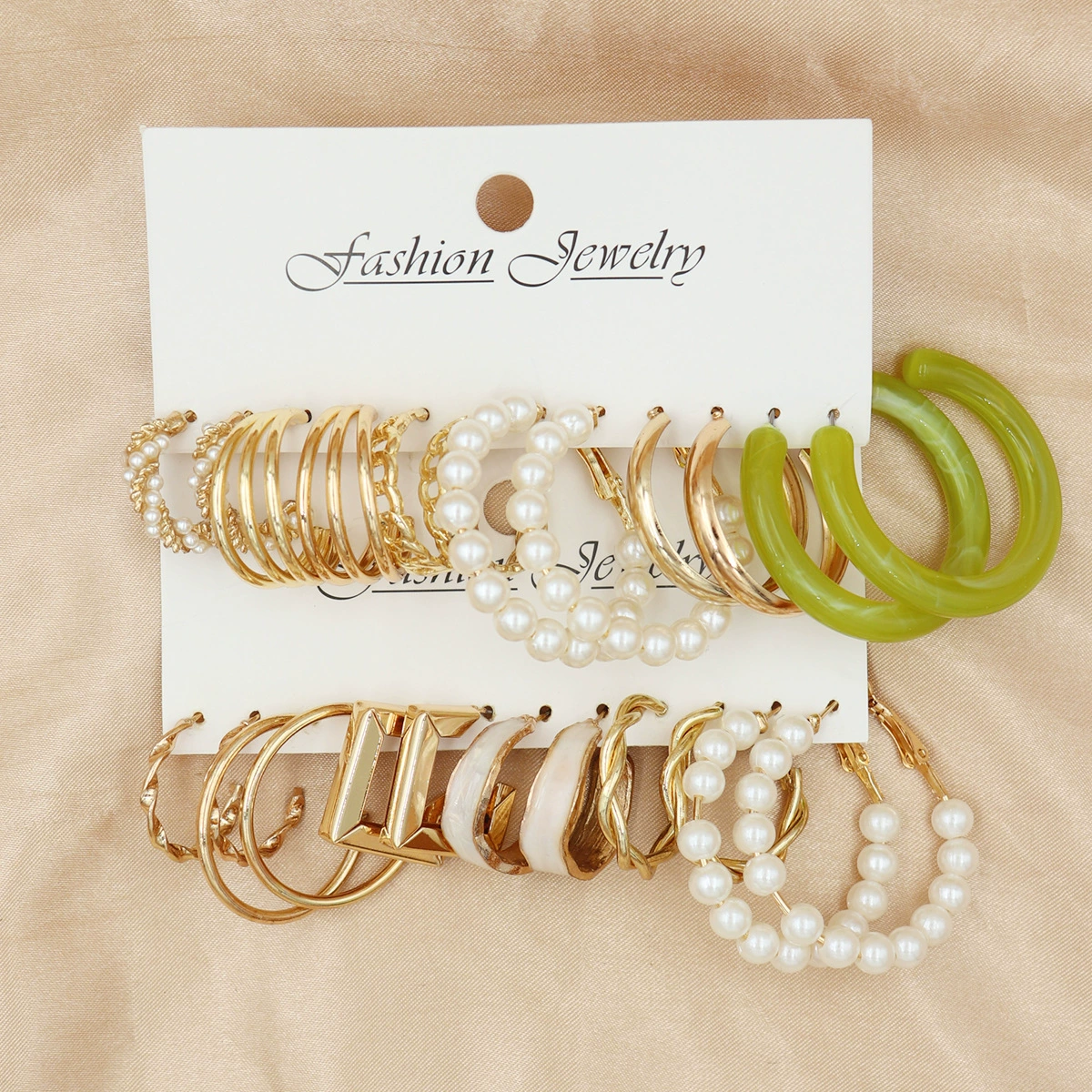 Metal Earrings Set, Retro Creative Design with Pigtail Hooks, Simple Elegant, Assorted Colors