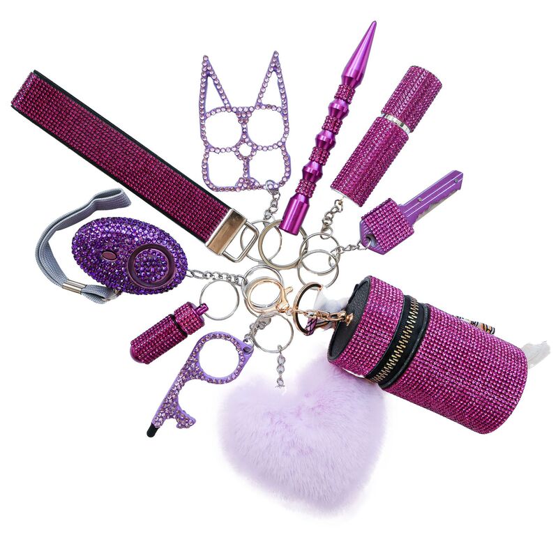 Amazon Cross-Border Women's Portable DIY Self-Defense 10-Piece Jewelry Anti-Wolf Keychain Bag Pendant Set Amazon Cross-Border Women's Portable DIY Self-Defense 10-Piece Jewelry Anti-Wolf Keychain Bag Pendant Set