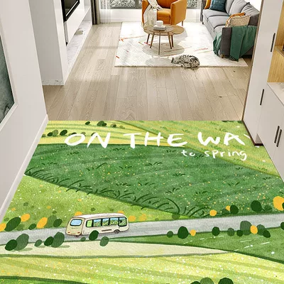 Avtomobil döşəmə paspasları — home use, cuttable leather mat - field-path-square-3050cmleather