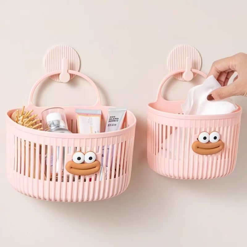 Cesta colgante pequeña multifuncional para baño, cesta de almacenamiento de toallas usadas, cesta colgante de pared para dormitorio y cocina