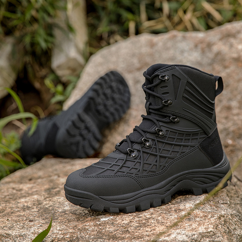 Botas de montaña al aire libre de hombres Aliexpress comercio exterior transfronterizo gran tamaño especial de botas de entrenamiento de combate de desgaste fábrica directa