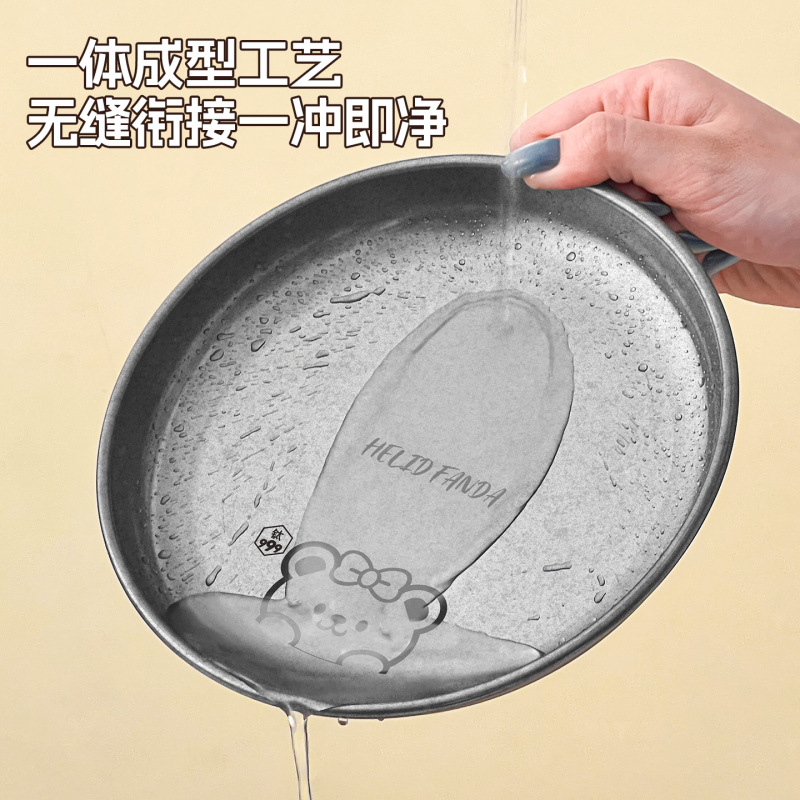 純チタンディスク家庭用古い洋食プレートステーキ調理スナックプレート屋外キャンプピクニック漫画バーベキュープレート|undefined