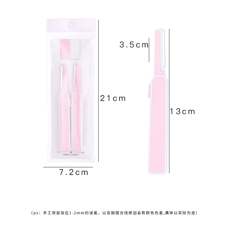 Eyebrow Razor Set, Foldable Handle with Protective Cover, Multi-Color Bulk Pack