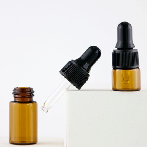 1ml essential oil bottle glass dropper bottle draw tube bottle 3ml perfume bottle tea essence sample bottle