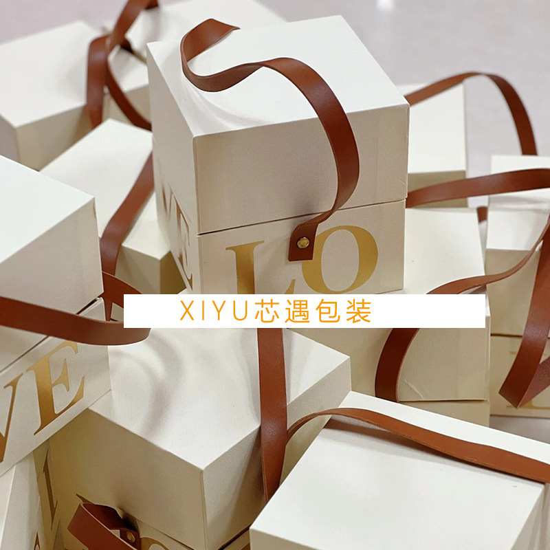 现货批发伴手礼盒情人节礼物手提式婚礼结婚喜糖盒法式简约包装盒