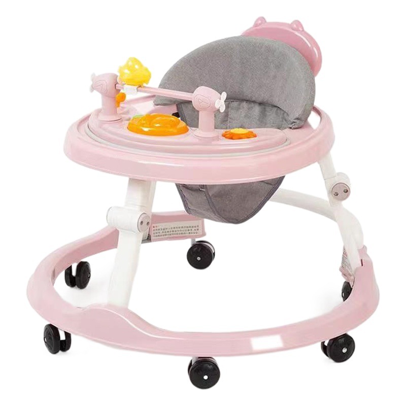 Walker anti-o-pierna bebé multi-funcional anti-Flip trolley bebé hombres y mujeres pueden sentarse Walker coche de arranque