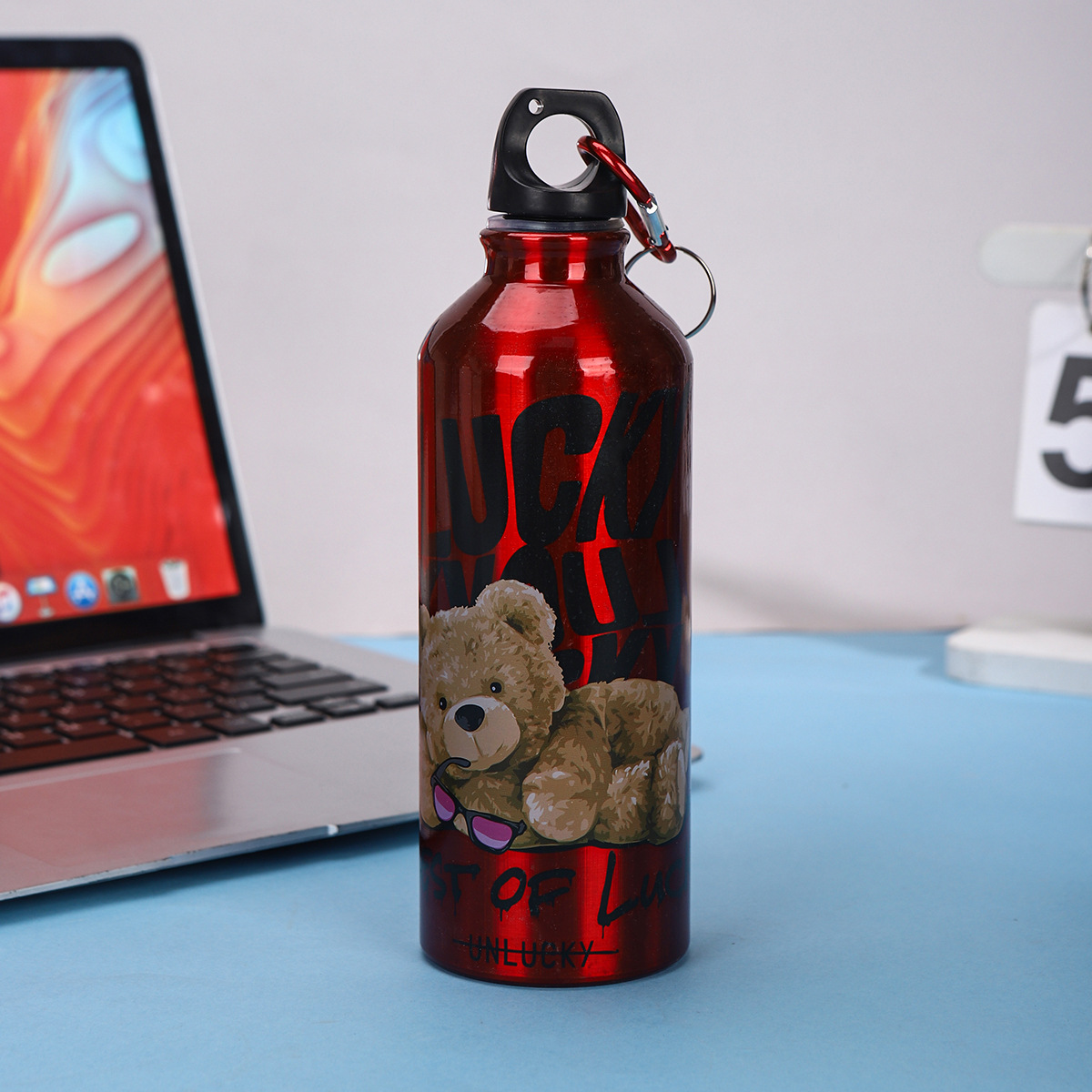Nuevo simple taza de aluminio portátil de gran capacidad para niños y niñas ciclismo alpinismo botella de regalo taza LOGO al por mayor