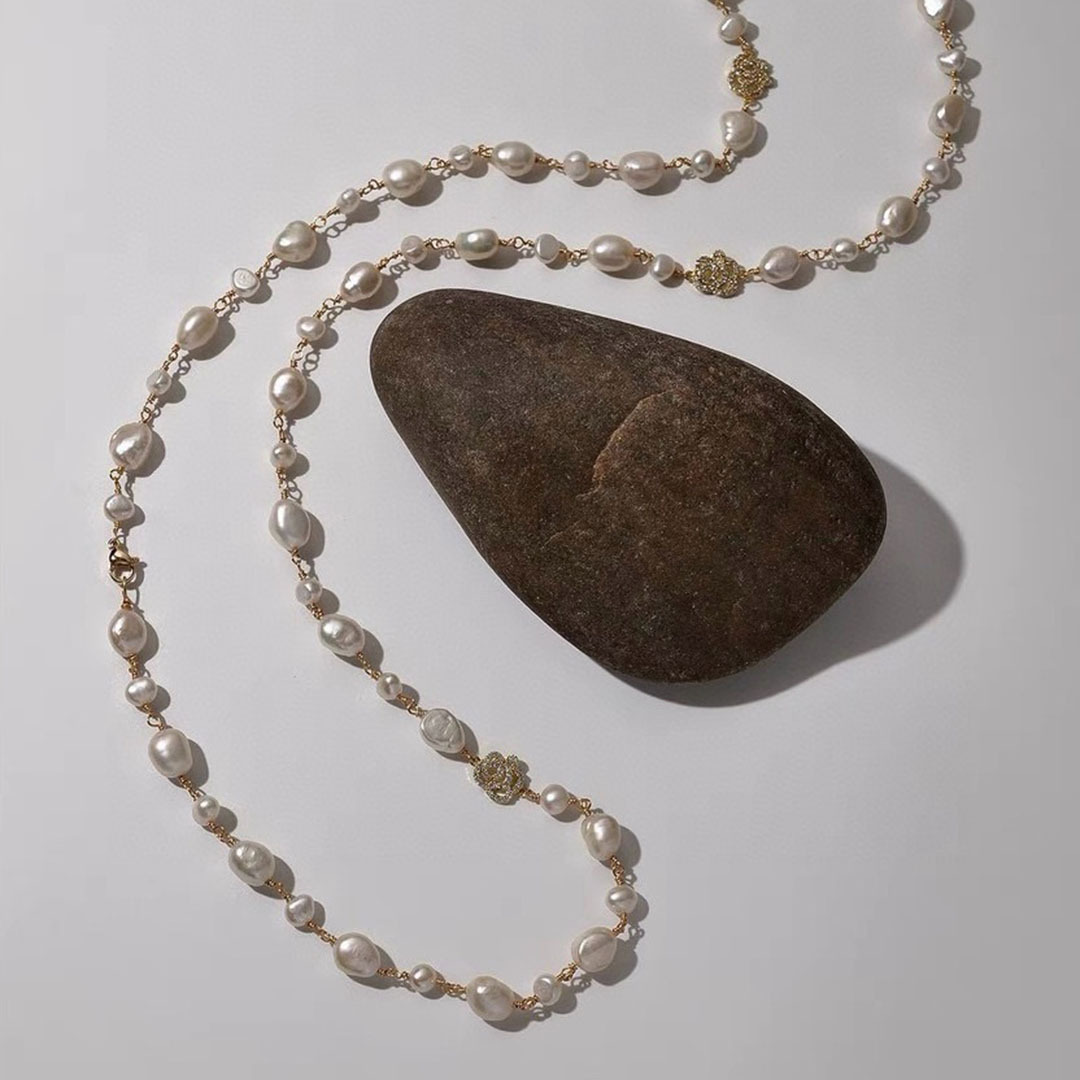 天然淡水珍珠长款项链女时尚轻奢气质百搭高级感秋冬叠