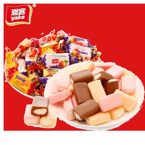 Yake Toffee Mixed Fruit Flavor Milk Gummy Candy Bulk Wedding Celebration Candy Children's Snack Candy New Year Goods