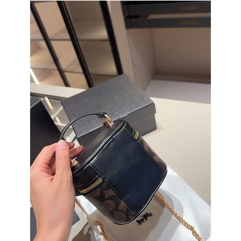Coach C's New Classic Small Handbag for Women, Trail Monogram Vintage Shoulder Crossbody Makeup Bag
